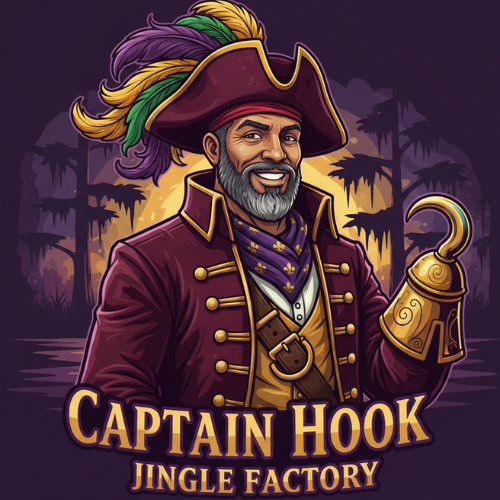 Captain Hook's Jingle Factory Logo